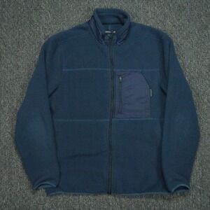 Mizzen Main Jacket‎ Mens Medium Blue Full Zip Pockets Alpine Fleece